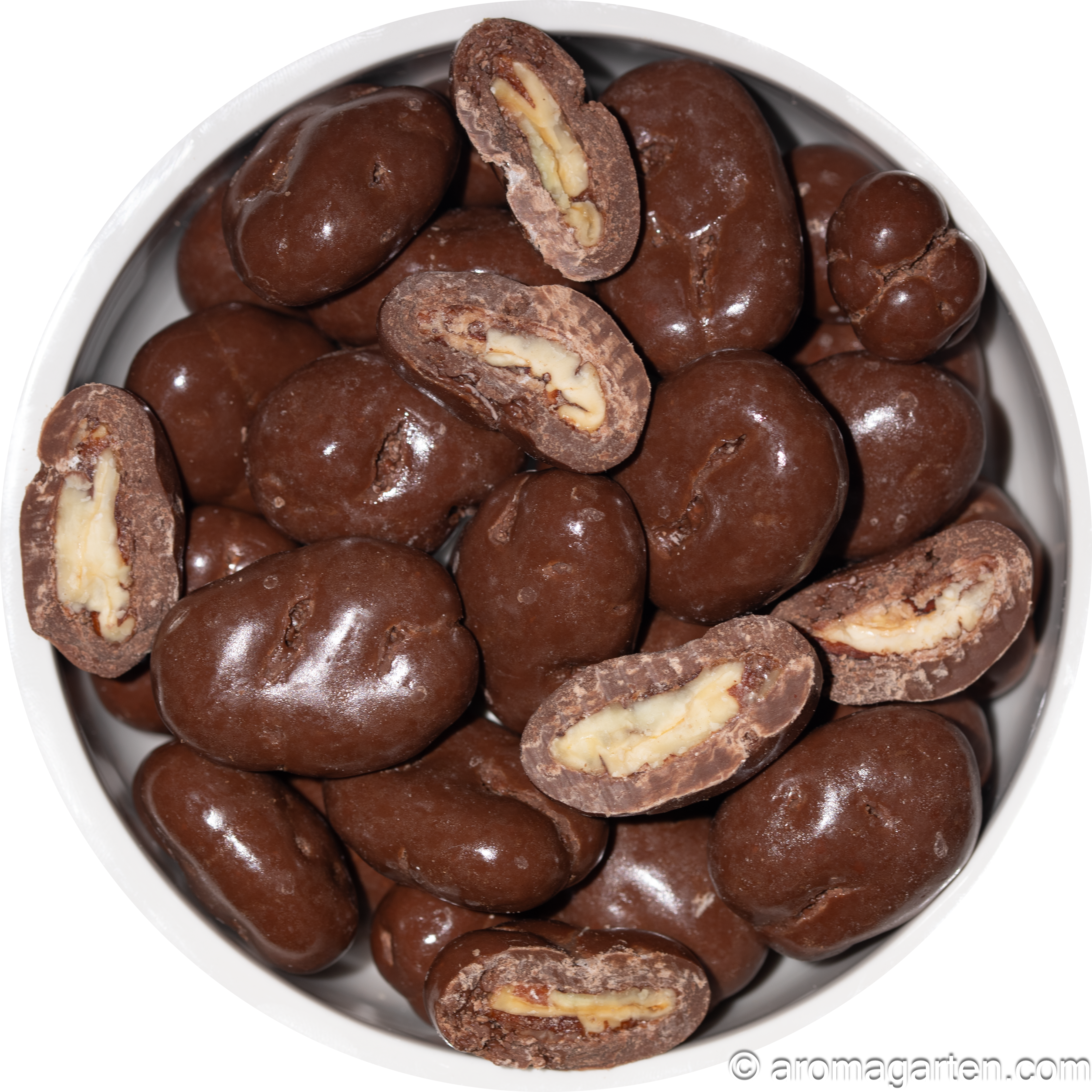 Pecan in Vollmilchschokolade Butterscotch-Art